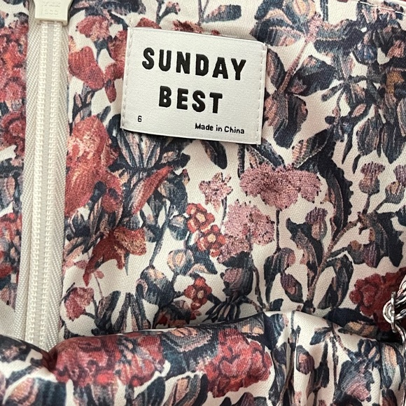 Aritzia Sunday Best Shimmer Dress - Size 6 - Floral Print - Only Worn Once - Picture 3 of 4